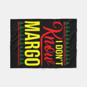 I Don't Know-margo Ugly Sweater Funny Christmas Fo フリースブランケット (正面(横))