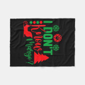 I Don't Know-margo Ugly Sweater Funny Christmas Fo フリースブランケット (正面(横))