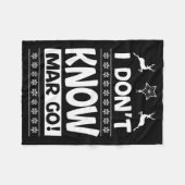 I Don't Know-margo Ugly Sweater Funny Christmas Fo フリースブランケット (正面(横))