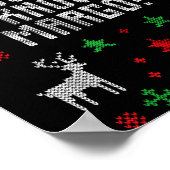 I Don't Know-margo Ugly Sweater Funny Christmas Fo ポスター (角)