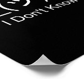 I Don't Know Shrug Humorous Ascii Emoticon  ポスター (角)
