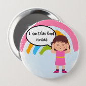 I dont like loud noise pin badge 缶バッジ (正面&裏面)