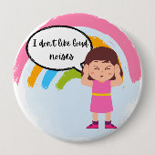 I dont like loud noise pin badge 缶バッジ (正面)