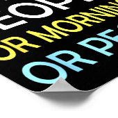 I Don't Like Morning People Sarcastic Funny Mornin ポスター (角)