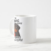 I Don't Like Morning People Sarcastic Rottweiler M コーヒーマグカップ (正面左)