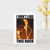 I Don't Like This Rock Funny Marcus The Worm Meme  カード (黄色い花)
