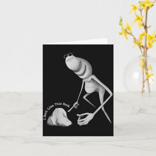 I Don't Like This Rock Funny Marcus The Worm Meme  カード (黄色い花)