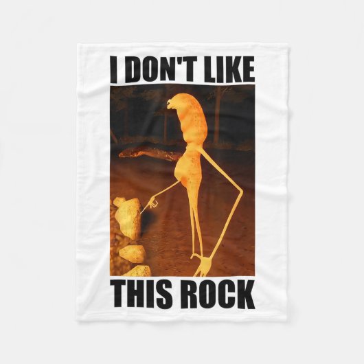 I Don't Like This Rock Funny Marcus The Worm Meme  フリースブランケット (正面)