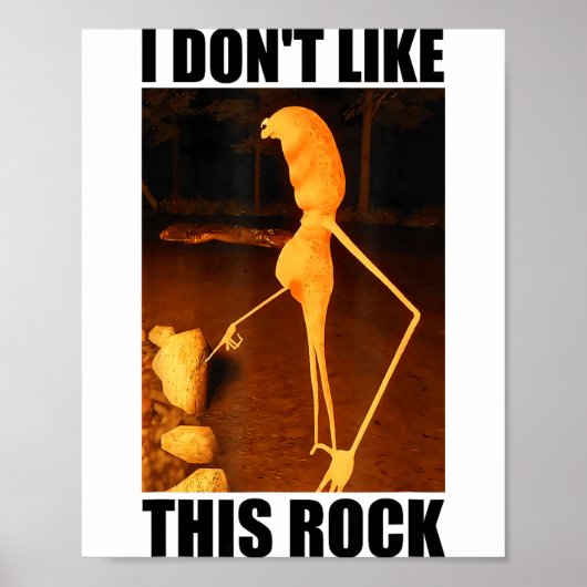 I Don't Like This Rock Funny Marcus The Worm Meme  ポスター (正面)