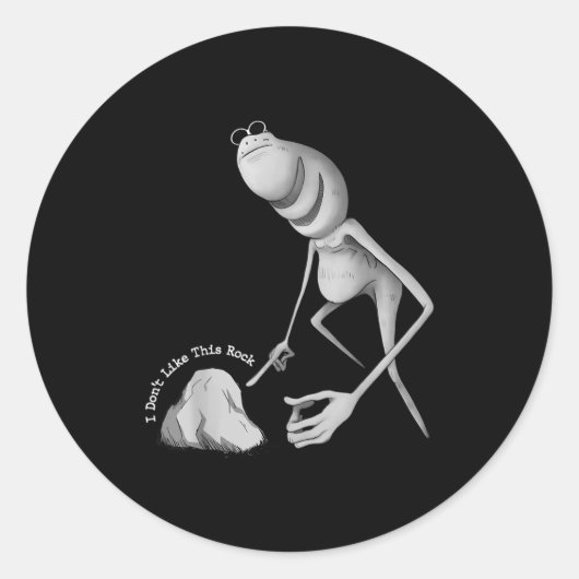 I Don't Like This Rock Funny Marcus The Worm Meme  ラウンドシール (正面)