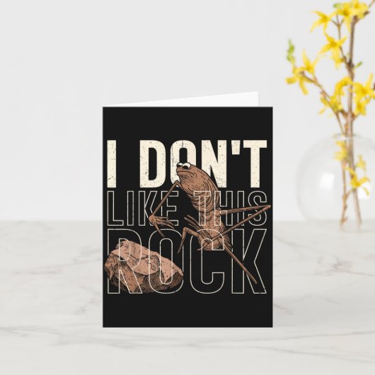 I Don't Like This Rock Marcus The Worm Meme Funny  カード (黄色い花)