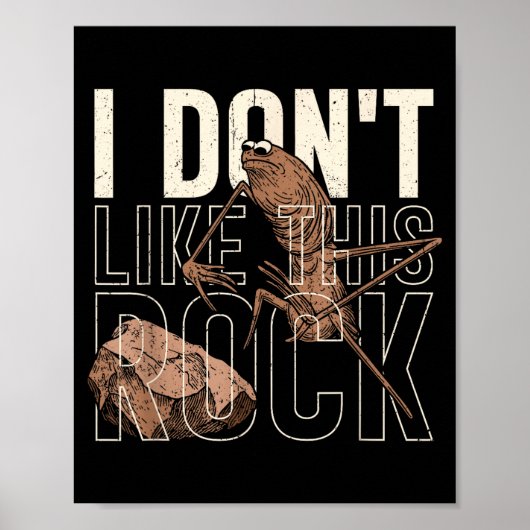 I Don't Like This Rock Marcus The Worm Meme Funny  ポスター (正面)