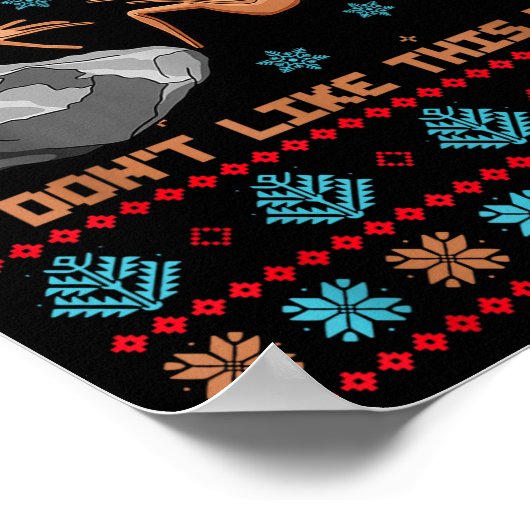 I Dont Like This Rock Marcus The Worm Ugly Sweater ポスター (角)