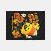 I Don't Like You Either Happy Halloween Anyway Can フリースブランケット (正面(横))