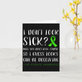 I Don't Look Sick - Lyme Disease Awareness  カード (黄色い花)
