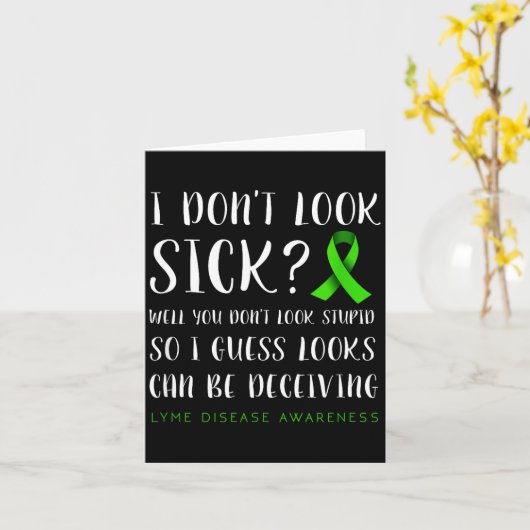 I Don't Look Sick - Lyme Disease Awareness  カード (黄色い花)