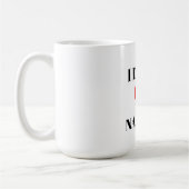 I Don't Love Napping Funny Valentine's Day Heart コーヒーマグカップ (左)