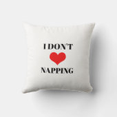 I Don't Love Napping Red Heart Valentines Day Fun クッション (裏面)