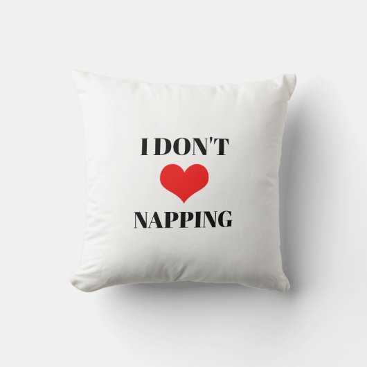 I Don't Love Napping Red Heart Valentines Day Fun クッション (正面)