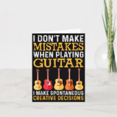 I Don't Make Mistakes When Playing Guitar Funny Gu カード (正面)
