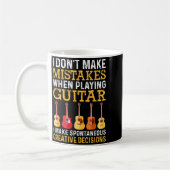 I Don't Make Mistakes When Playing Guitar Funny Gu コーヒーマグカップ (左)
