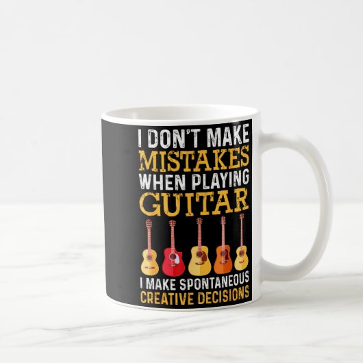 I Don't Make Mistakes When Playing Guitar Funny Gu コーヒーマグカップ (右)