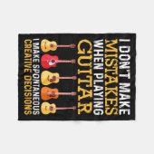 I Don't Make Mistakes When Playing Guitar Funny Gu フリースブランケット (正面(横))