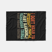 I Don't Mean To Interrupt People Just Randomly Rem フリースブランケット (正面(横))