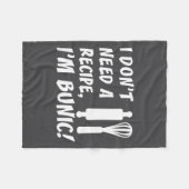 I Don't Need A Recipe I'm Bunic Romanian Grandfath フリースブランケット (正面(横))