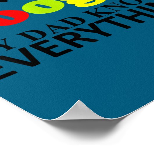 I Don't Need Google My Dad Knows Everything Daught ポスター (角)