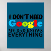 I Don't Need Google My Dad Knows Everything Daught ポスター (正面)
