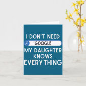 I Don't Need Google My Daughter Knows Everything - カード (黄色い花)