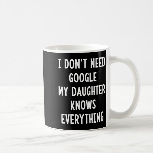 I Don't Need Google My Daughter Knows Everything F コーヒーマグカップ (右)