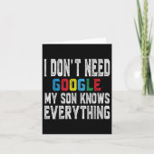 I Dont Need Google, My Son Knows Everything Lovers カード (正面)