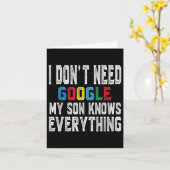 I Dont Need Google, My Son Knows Everything Lovers カード (黄色い花)