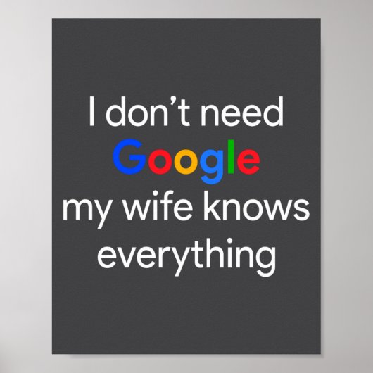 I Don't Need Google, My Wife Knows Everything Funn ポスター (正面)