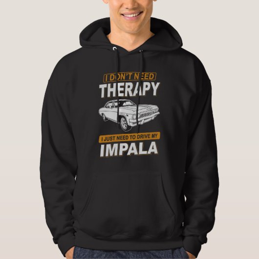 I DON'T NEED THERAPY Chevrolet Impala Ss 1965 パーカ (正面)