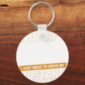 I DON'T NEED THERAPY Ford Mustang 1966 Fastback 2 キーホルダー (正面)