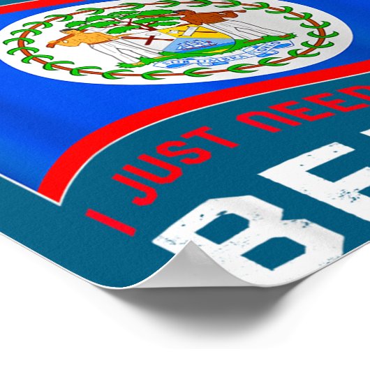 I Don't Need Therapy I Just Need To Go To Belize  ポスター (角)