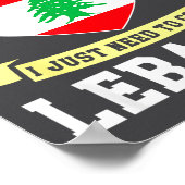 I Don't Need Therapy I Just Need To Go To Lebanon  ポスター (角)