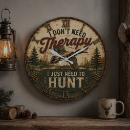 I Don't Need Therapy I Just Need to Hunt Hunting ラージ壁時計