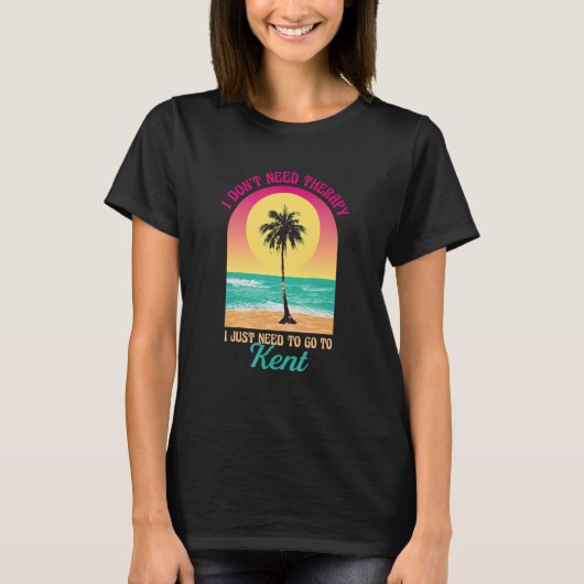 I Don't Need Therapy Kent Beach Washington Ocean S Tシャツ (正面)