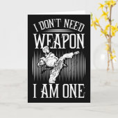 I Don't Need Weapon, I Am One -karate Taekwondo Ma カード (黄色い花)