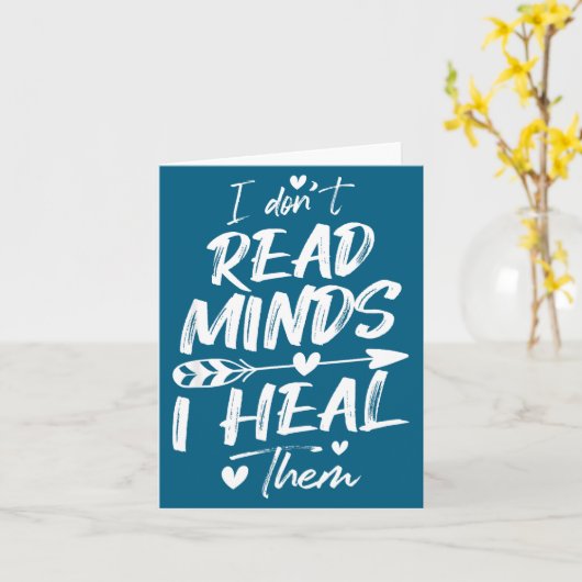 I Don't Read Minds I Heal Them - Psychology Psycho カード (黄色い花)
