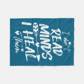 I Don't Read Minds I Heal Them - Psychology Psycho フリースブランケット (正面(横))