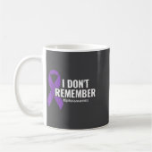 I Don't Remember Purple Ribbon Elepsy Awareness コーヒーマグカップ (左)