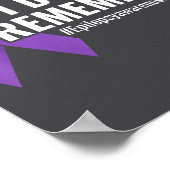 I Don't Remember Purple Ribbon Elepsy Awareness  ポスター (角)