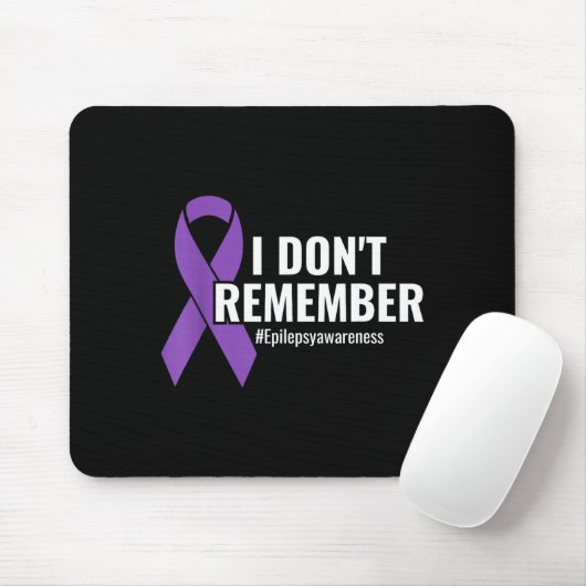 I Don't Remember Purple Ribbon Elepsy Awareness  マウスパッド (マウス)