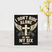I Don't Ride Alone He Has My Six (on Back) カード (黄色い花)