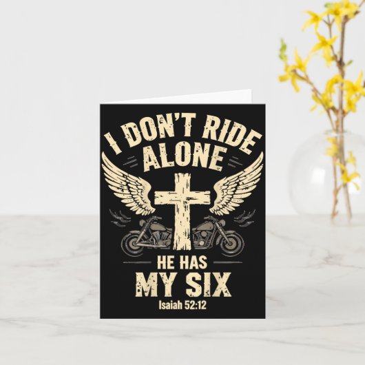 I Don't Ride Alone He Has My Six (on Back)  カード (黄色い花)